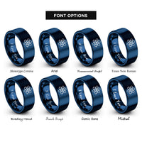 font options for inside engraving on blue bohr atom rings