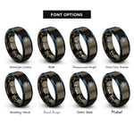 font options for inside engraving on gunmetal & blue bohr atom rings