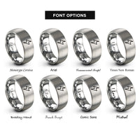 font options for inside engraving on grey bolt rings