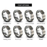 font options for inside engraving on gray bolt nut rings