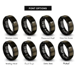 font options for inside engraving on gunmetal & black bolt nut rings