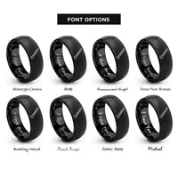 font options for inside engraving on black bone folder rings