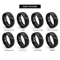 font options for inside engraving on black boning knife rings