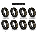 font options for inside engraving on gunmetal & black boom arm microphone rings