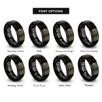 font options for inside engraving on gunmetal & black boom microphone rings