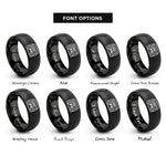 font options for inside engraving on black boombox rings