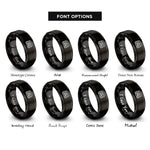 font options for inside engraving on black boombox rings