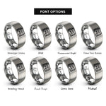 font options for inside engraving on grey boombox rings