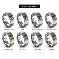 font options for inside engraving on grey boombox rings
