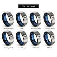 font options for inside engraving on black & blue & gray boost gauge rings