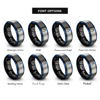 font options for inside engraving on black & blue & silver boost gauge rings