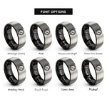 font options for inside engraving on black & grey boost gauge rings