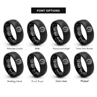 font options for inside engraving on black boost gauge rings
