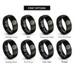 font options for inside engraving on black boost gauge rings