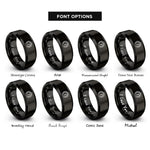 font options for inside engraving on black boost gauge rings