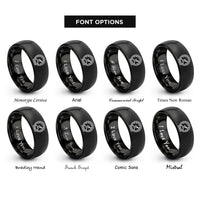 font options for inside engraving on black boost gauge rings