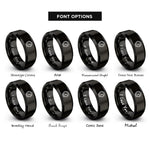 font options for inside engraving on black boost gauge rings