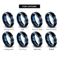 font options for inside engraving on blue & grey boost gauge rings