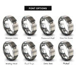 font options for inside engraving on grey boost gauge rings