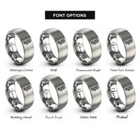 font options for inside engraving on gray boot compass rings