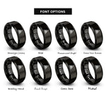 font options for inside engraving on black borobudur rings
