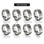 font options for inside engraving on gray borre style interlace rings