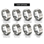 font options for inside engraving on gray bow arrow rings