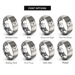 font options for inside engraving on grey bow bearing arrow rings