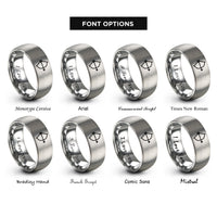 font options for inside engraving on grey bow bearing arrow rings