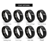 font options for inside engraving on black box cutter rings