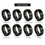 font options for inside engraving on black box cutter rings