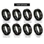 font options for inside engraving on black box cutter rings