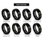 font options for inside engraving on black box grater rings