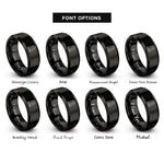 font options for inside engraving on black box grater rings