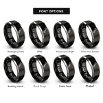 font options for inside engraving on black & grey box wrench rings