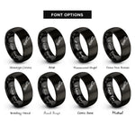 font options for inside engraving on black box wrench rings