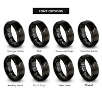 font options for inside engraving on black box wrench rings