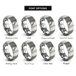 font options for inside engraving on grey box wrench rings