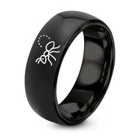 Boyfriend And Girlfriend Promise Rings – black tungsten ant trail ring