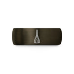 ladies gift ring band – gunmetal & black tungsten broomstick besom wedding band
