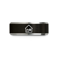 matching tungsten ring sets – black & silver tungsten house wedding band