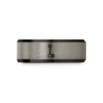 men’s tungsten promise ring – black & grey tungsten sway bar disconnect wedding band
