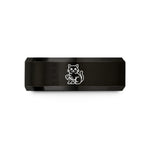 personalized presents for him – black tungsten cat fishbone sitting wedding band