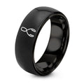 Ice Tongs – Tungsten Wedding Band, 8 mm, Black Comfort-Fit Unisex