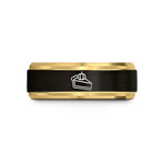 unique presents for him – black & gold tungsten pumpkin pie wedding band