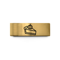 best presents for men – gold tungsten pumpkin pie wedding band