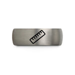 unique presents for boyfriend – silver tungsten ruler wedding band