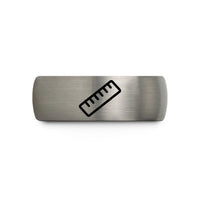 unique presents for boyfriend – silver tungsten ruler wedding band
