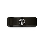unique presents for men – black tungsten bitcoin wedding band