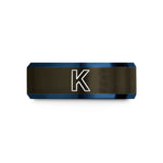 personalized rings for men – gunmetal & blue tungsten potassium k wedding band